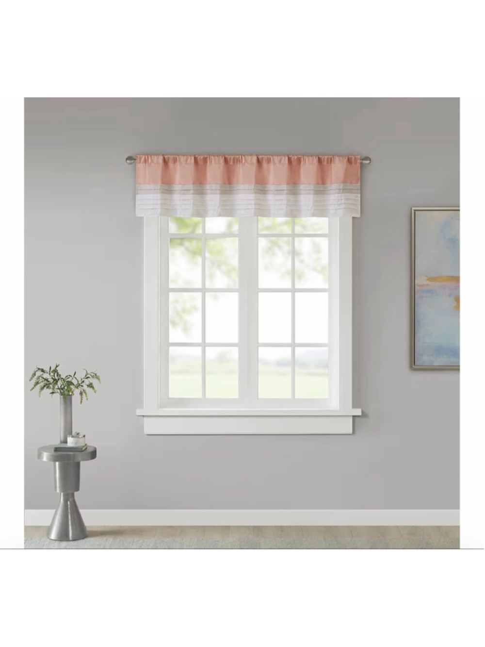 NEW Madison Park Rod Pocket Valance Window Curtain 50x18”